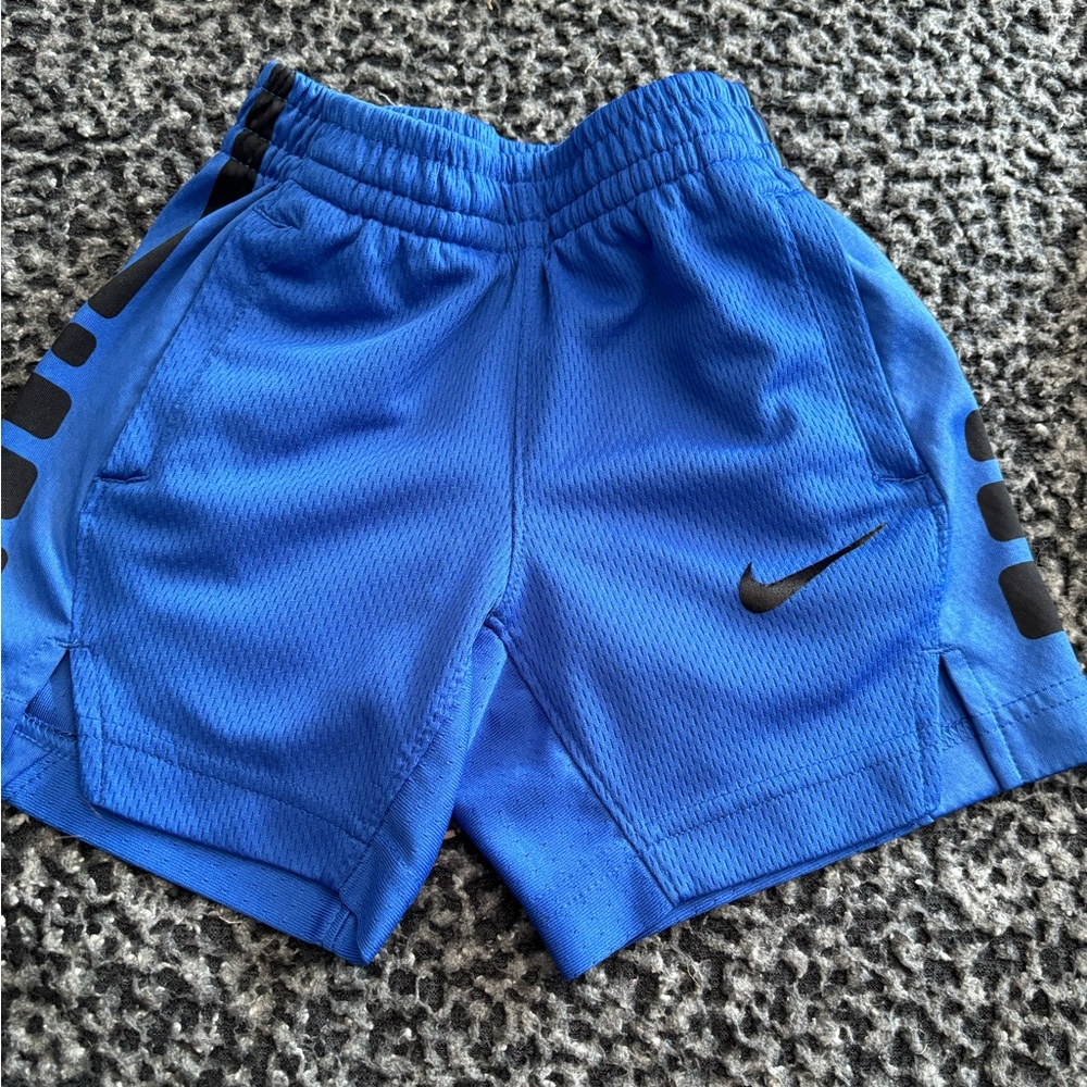Boys size 2T (1-2 yrs) Nike Dri-fit royal blue and black shorts